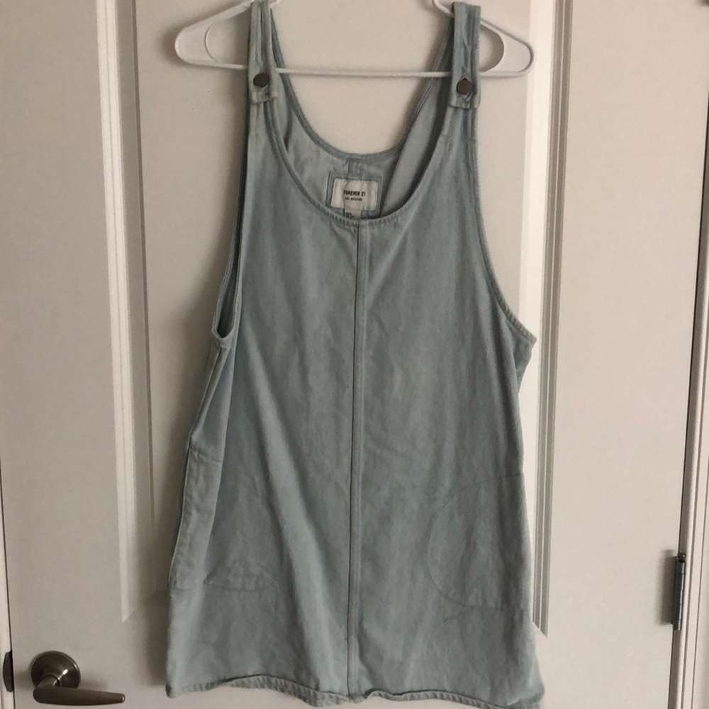 Denim overall dress